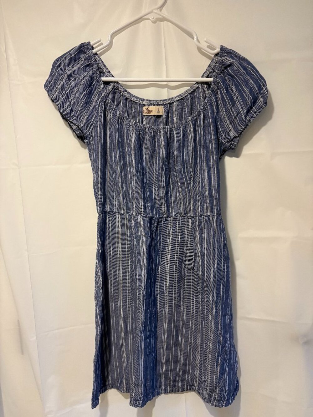 Hollister Size S Blue/White Stripe Short Sleeve Mini Dress